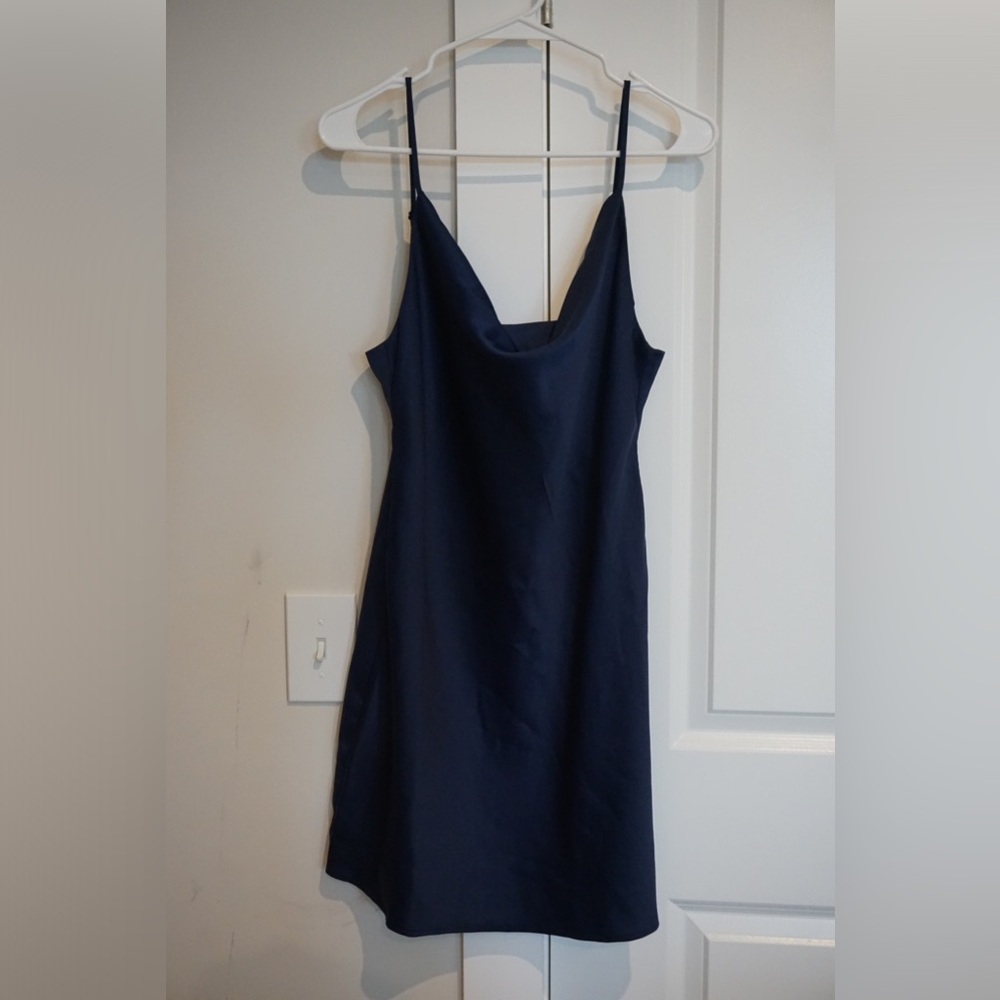 Urban outfitters satin mini dress with cowl neckline